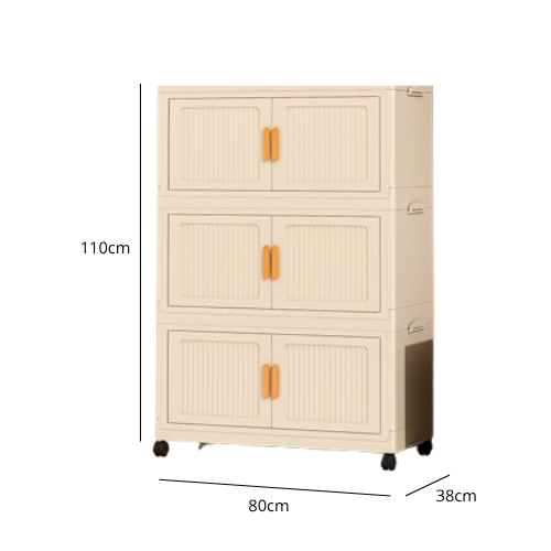 Organizador Armable Plegable 3 Módulos con Ruedas