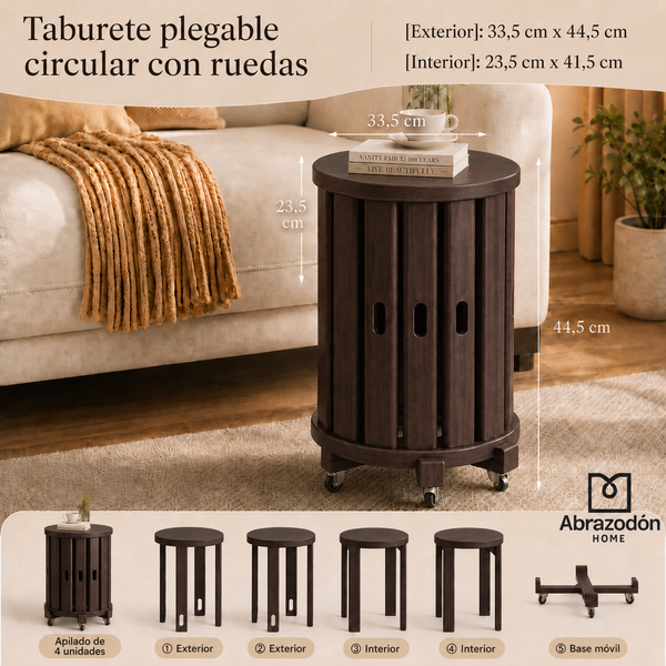 Mesa/Taburete Auxiliar Nido