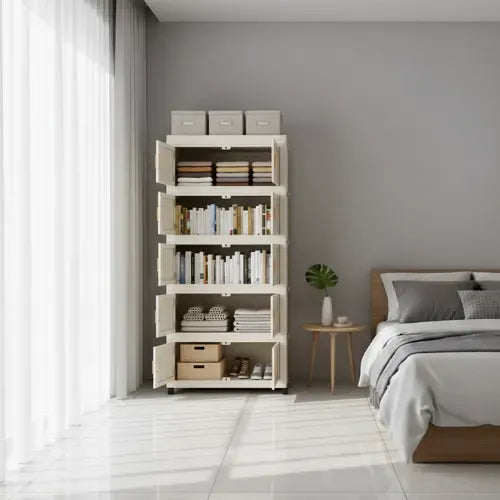 Organizador Armable Plegable 5 Módulos con Ruedas