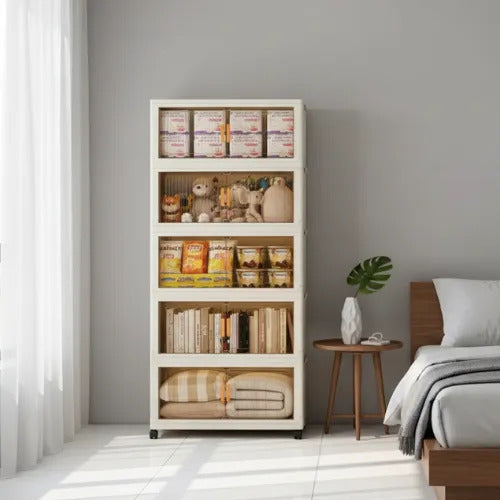 Organizador Armable Plegable 5 Módulos con Ruedas