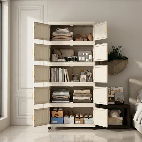 Organizador Armable Plegable 5 Módulos con Ruedas