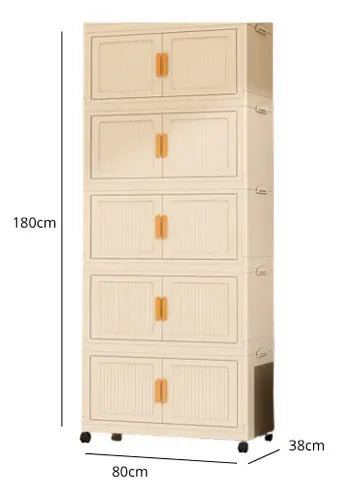 Organizador Armable Plegable 5 Módulos con Ruedas