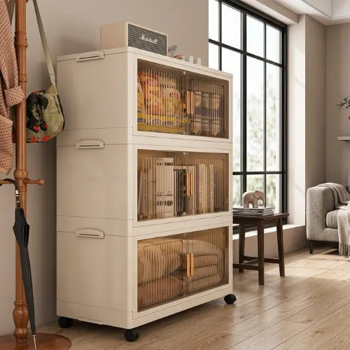 Organizador Armable Plegable 3 Módulos con Ruedas