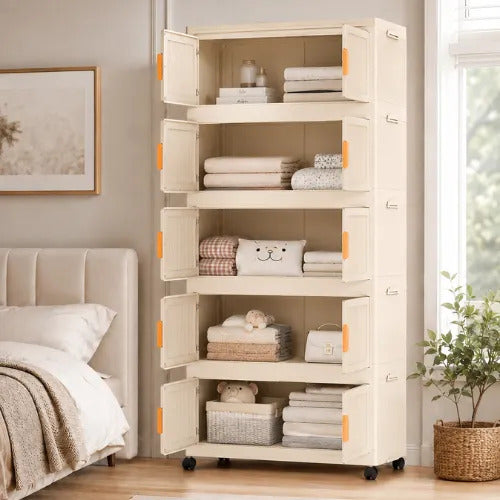 Organizador Armable Plegable 5 Módulos con Ruedas