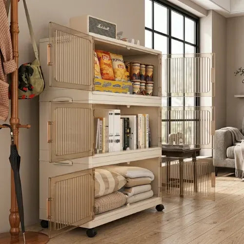 Organizador Armable Plegable 3 Módulos con Ruedas
