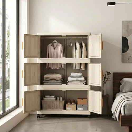 Organizador Armable Plegable 3 Módulos con Ruedas