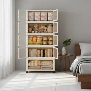 Organizador Armable Plegable 5 Módulos con Ruedas
