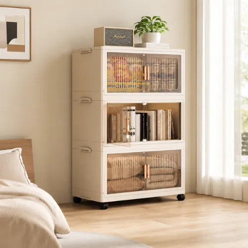 Organizador Armable Plegable 3 Módulos con Ruedas