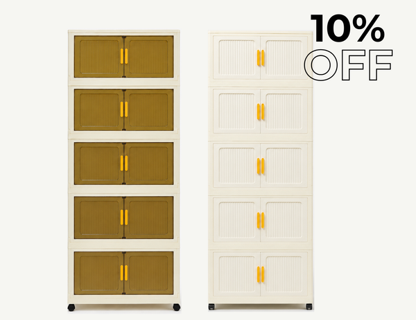 Organizador Armable Plegable 5 Módulos con Ruedas