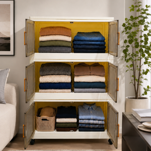 Organizador Armable Plegable 3 Módulos con Ruedas