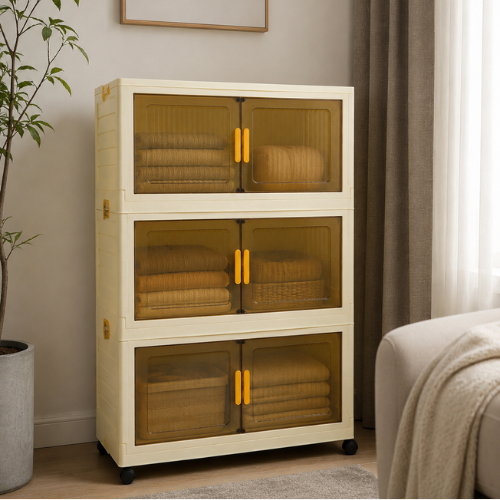 Organizador Armable Plegable 3 Módulos con Ruedas
